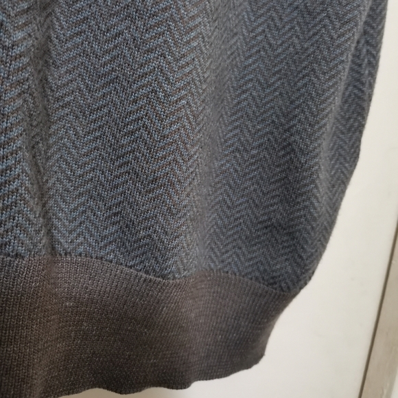 Black Brown 1826 Mens 100% Merino Wool Sleeveless  Sweater Vest - Picture 3 of 8